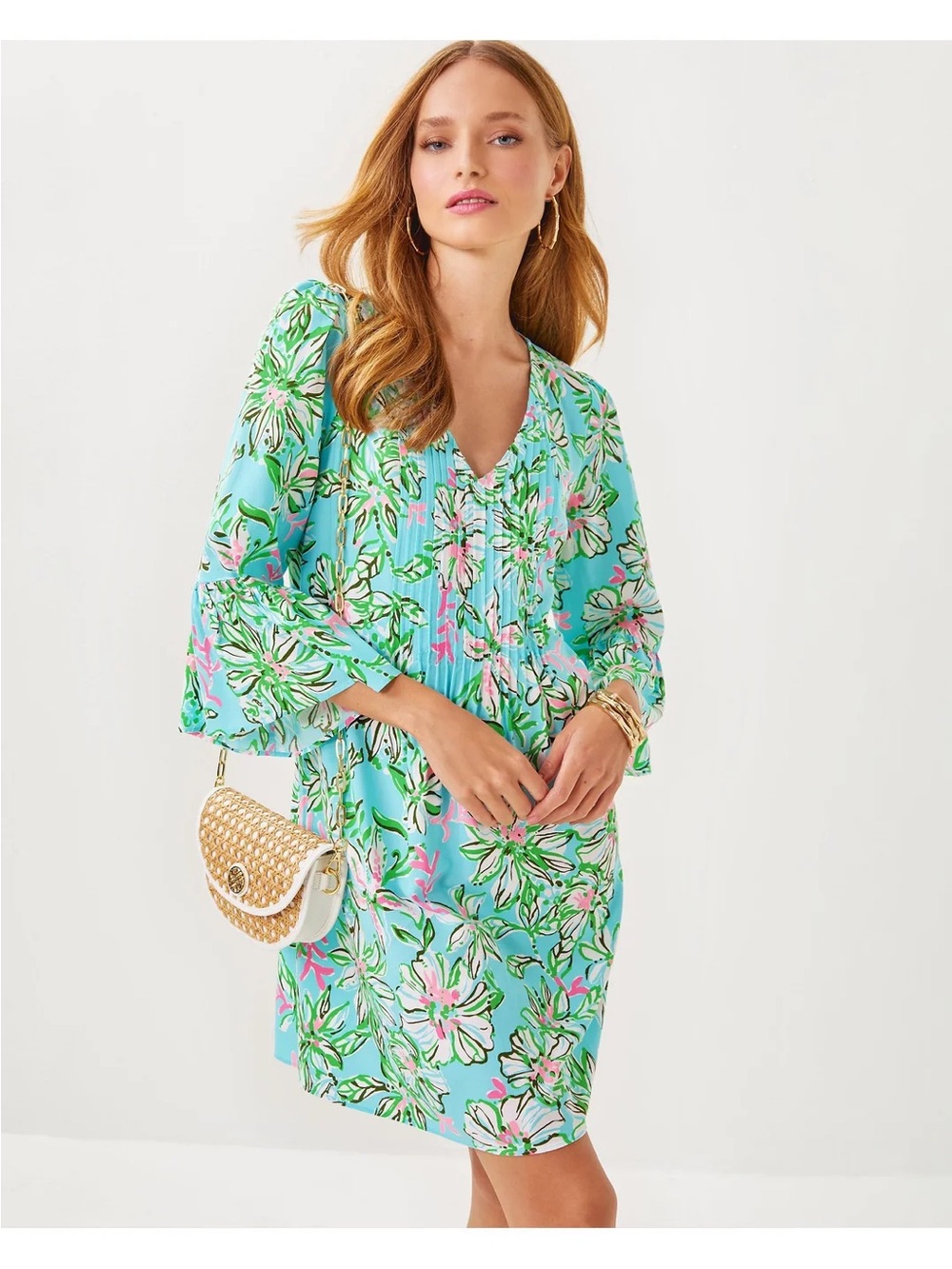 NWOT Lilly Pulitzer Danika Pleated Bodice Tunic Dress